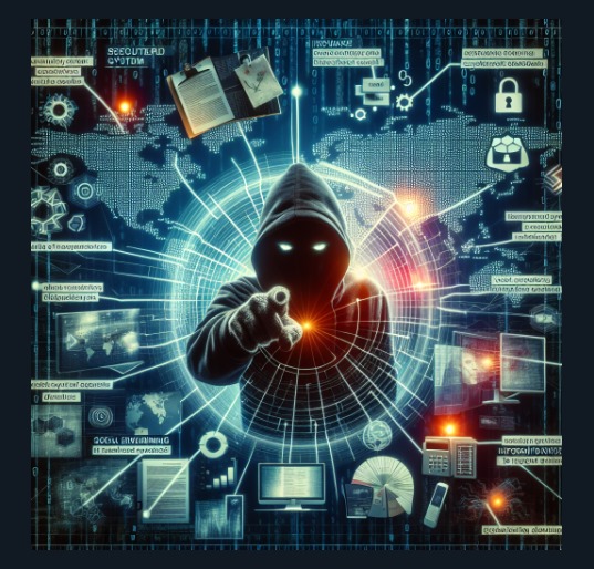 Illustration representing cybersecurity attacks